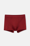 Bordo Pamuk Desenli 2'li Boxer