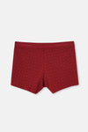 Bordo Pamuk Desenli 2'li Boxer