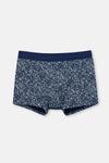 Lacivert Pamuk Desenli 2'li Boxer