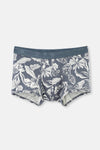 Gri Micro Modal Desenli 2'li Boxer