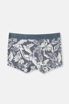 Gri Micro Modal Desenli 2'li Boxer