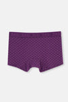 Mor Micro Modal Desenli Boxer