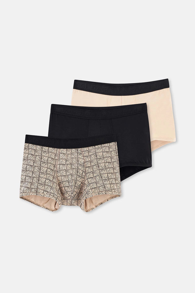 Vizon Micro Modal Desenli 3'lü Boxer