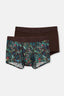 Koyu Kahve Micro Modal Desenli 2'li Boxer