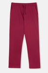 Bordo Süprem Cepli Pantolon Pijama Altı
