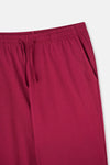 Bordo Süprem Cepli Pantolon Pijama Altı