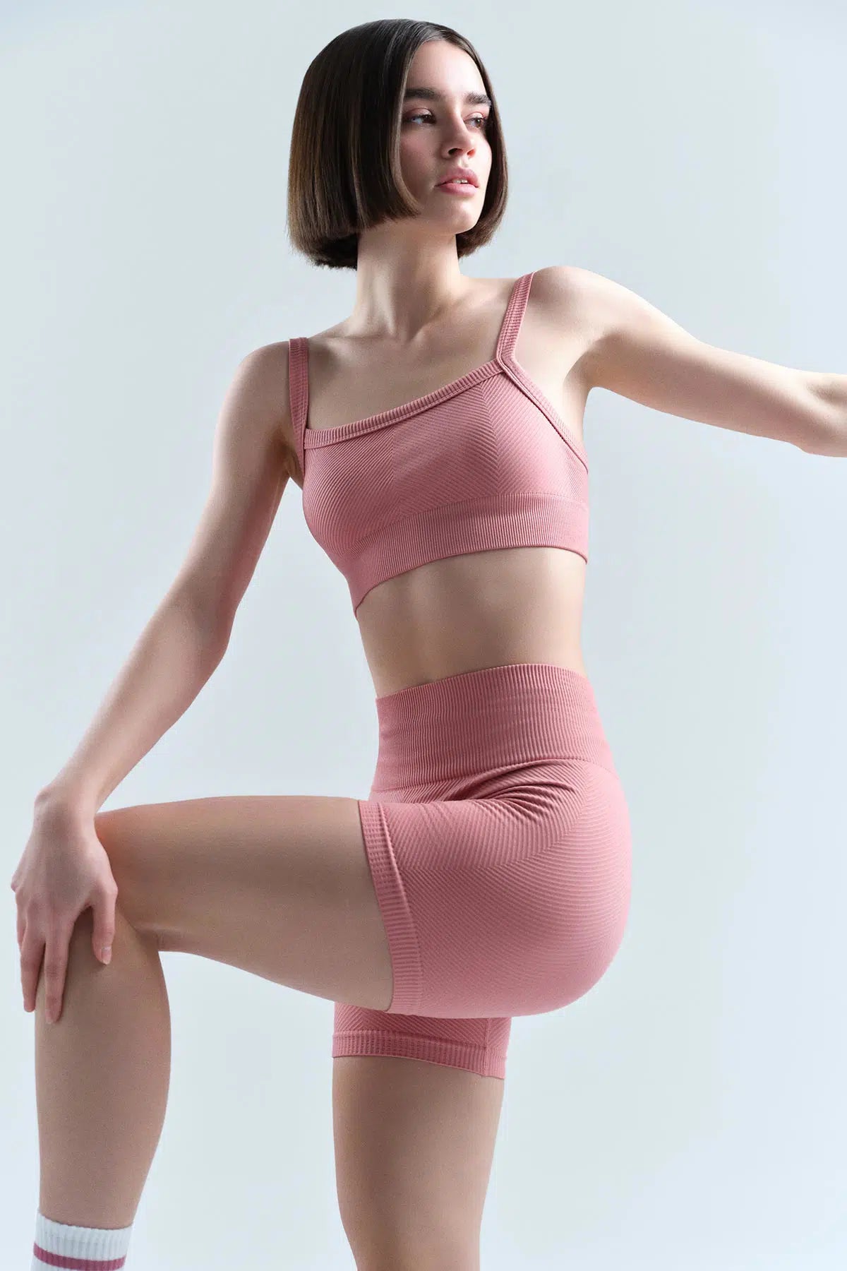 Gül Kurusu Dagi Active Kadın Kalın Askılı Seamless Sporcu Sütyeni
