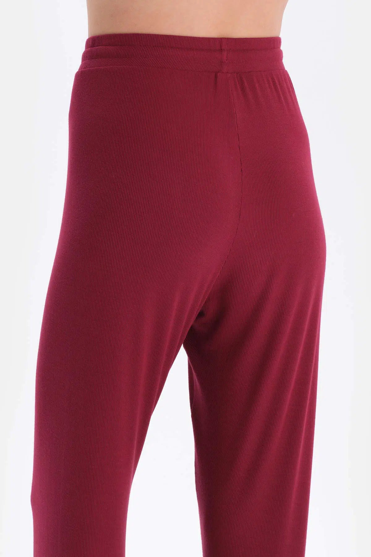 Mürdüm Ribli Uzun Kollu Viskon Tişört Pantolon Pijama Takımı
