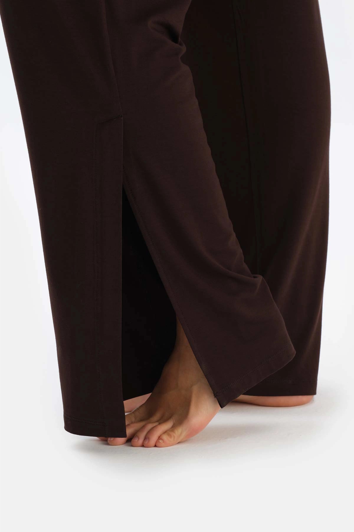 Kırık Beyaz Kayık Yaka Modal Pijama Takımı