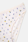 Multicolor Kadın 3'iü Çiçek Desenli Brief Külot