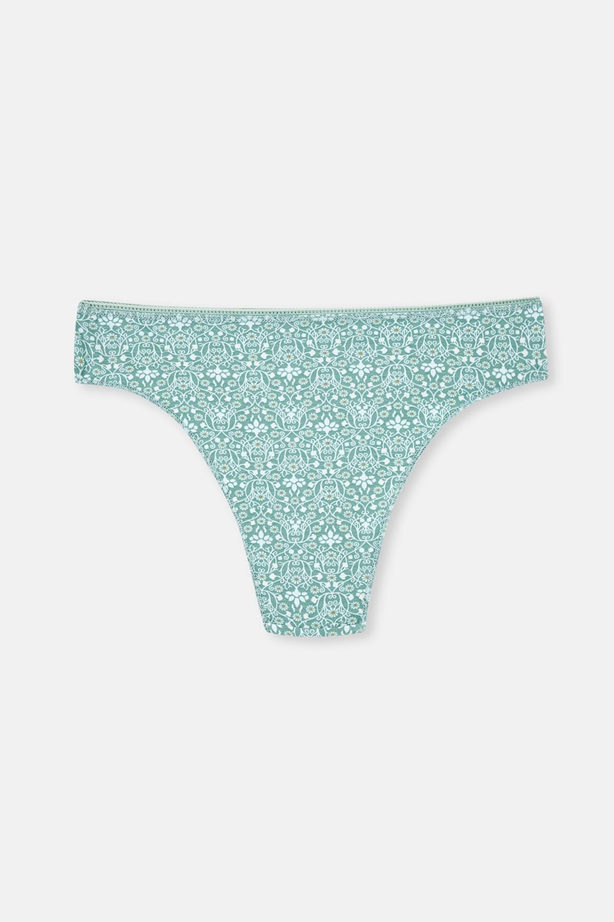 Multicolor Kadın 3'lü Desenli Pamuklu Brazilian Külot