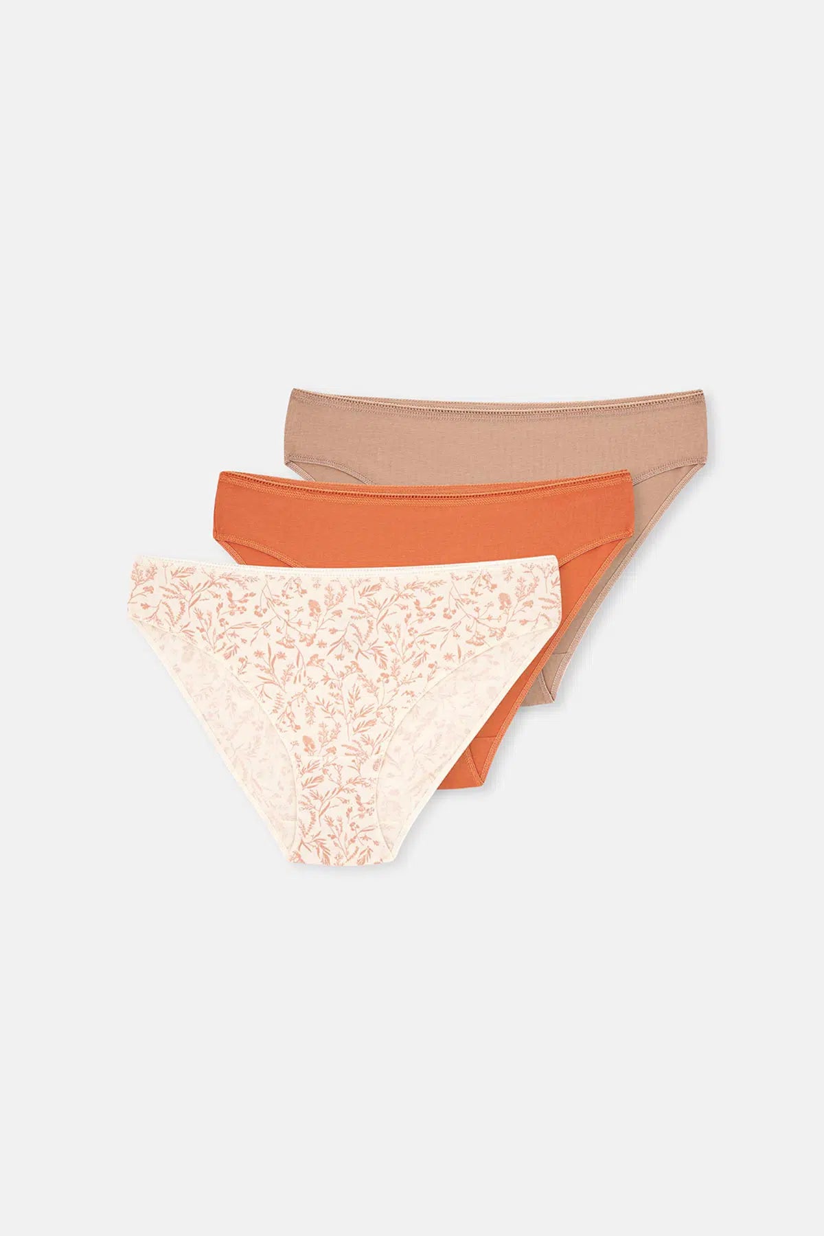 Multicolor Kadın 3'lü Pamuklu Brief Külot