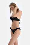 Siyah Kalın Bağcıklı Bikini Alt