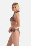 Kahverengi Spagetti Bikini Alt