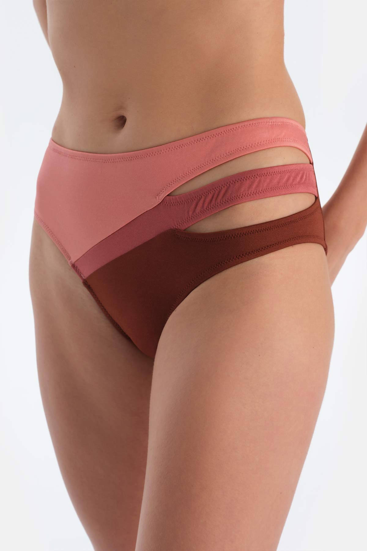 Kahverengi Yüksek Bel Bikini Alt