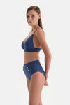 Indigo Yüksek Bel Bikini Altı