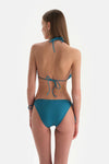 Petrol Mavi Spagetti Bikini Alt