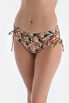Mor Yanı Büzgülü Bikini Alt