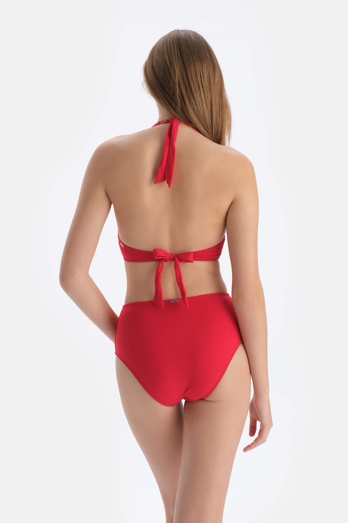 Kırmızı Üçgen Geniş Bikini Üst