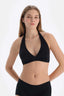 Siyah Üçgen Geniş Bikini Üst
