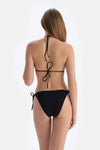 Siyah Üçgen Balensiz Küçük Bikini Üst