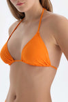 Turuncu Üçgen Balensiz Küçük Bikini Üst
