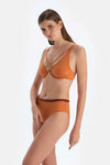 Açık Kahve Balenli Bikini Üst