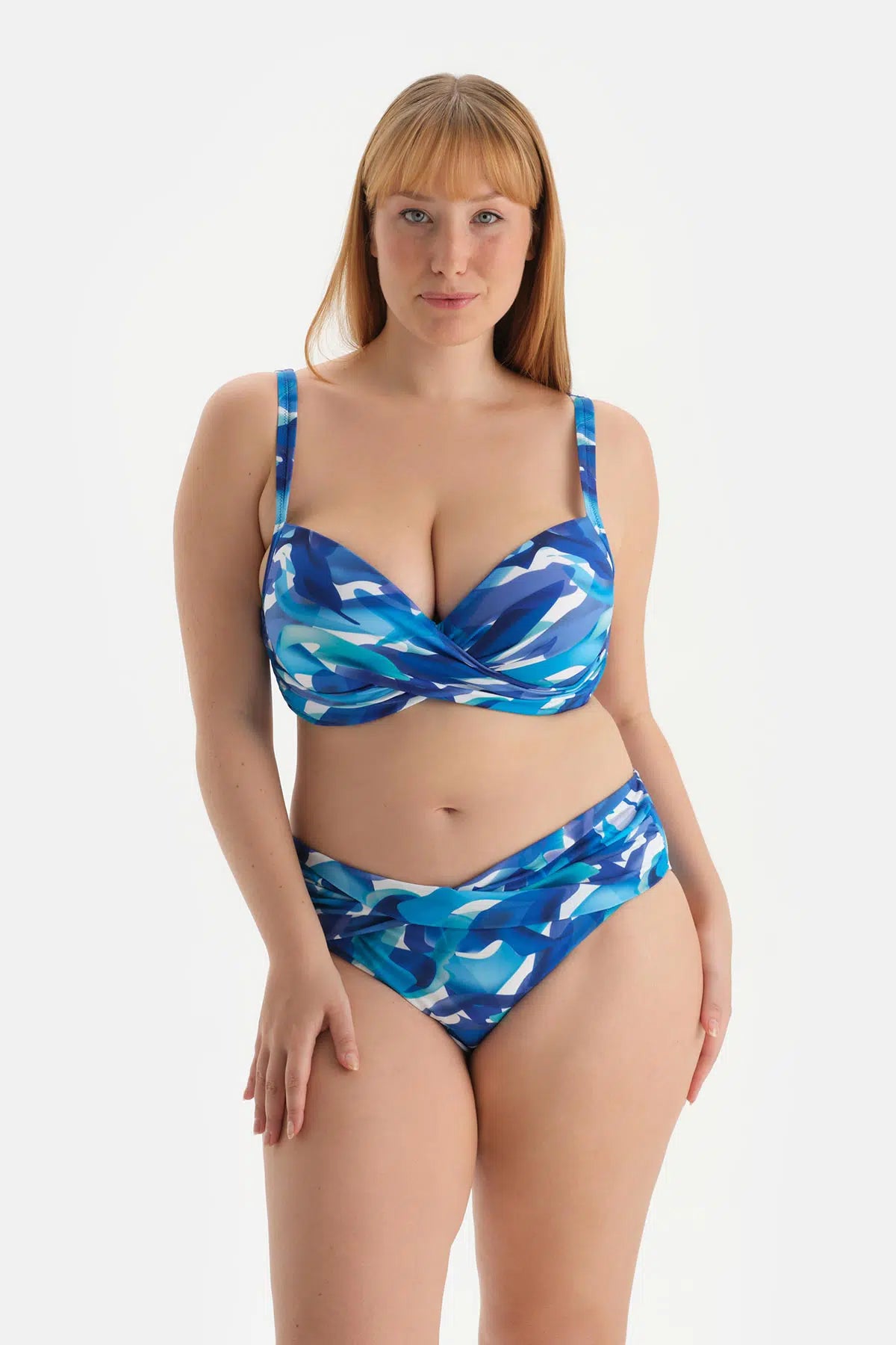 Mavi Korseli Toparlayıcı Bikini Üst