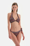 Kiremit Üçgen Geniş Bikini Üst