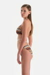 Kahverengi Balensiz Üçgen Küçük Bikini Üstü