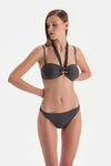 Lacivert Straplez Bikini Üst