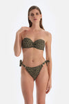 Kahverengi Straplez Bikini Üst