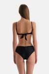 Siyah Tek Omuz Bikini Üstü