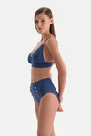 Indigo Üçgen Bikini Üst