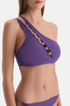 Mor Tek Omuz Bikini Üst