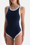 Lacivert Halter Yaka Mayo
