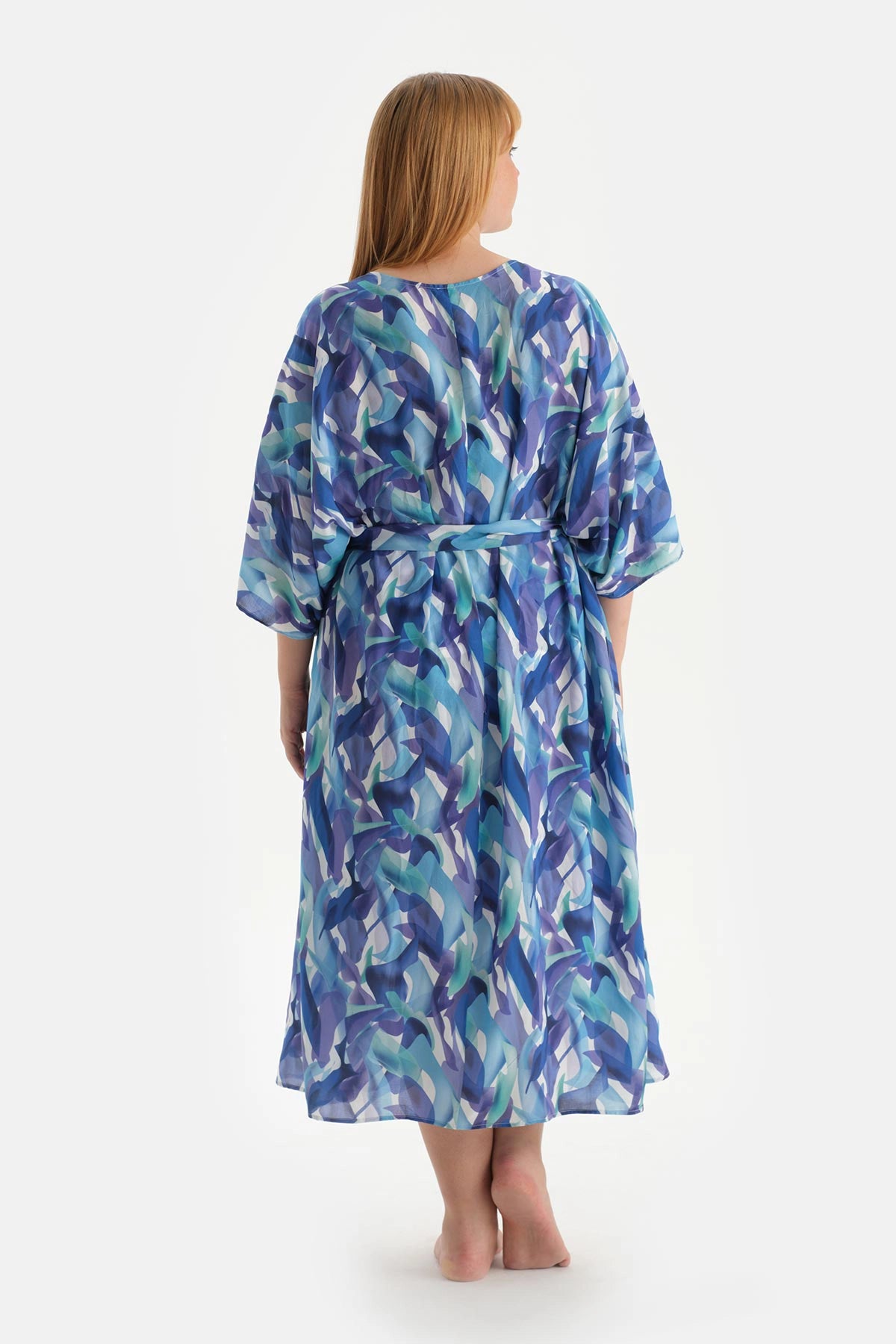 Mavi Kısa Kimono