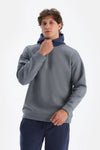 Indigo Erkek Kapişonlu Içi Şardonlu Sweatshırt
