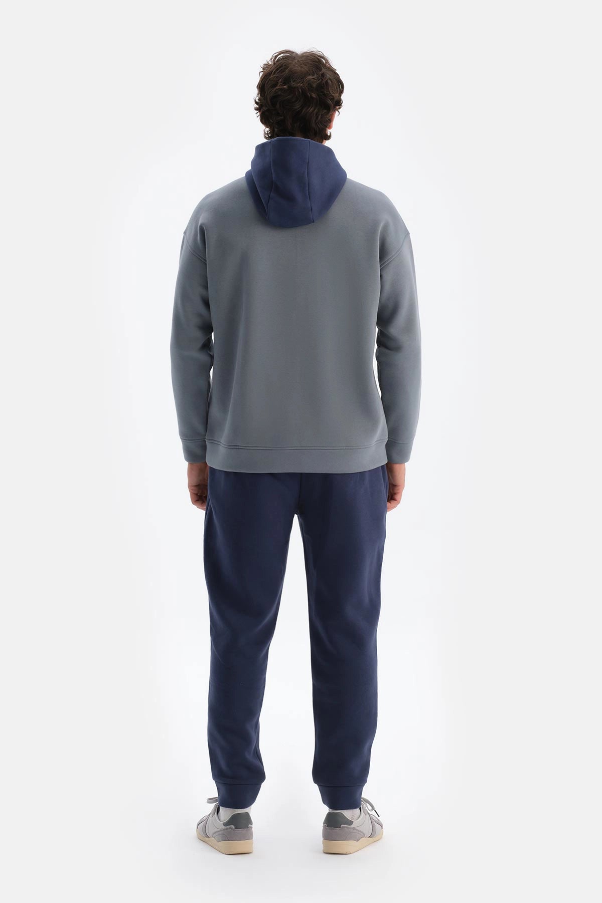 Indigo Erkek Kapişonlu Içi Şardonlu Sweatshırt