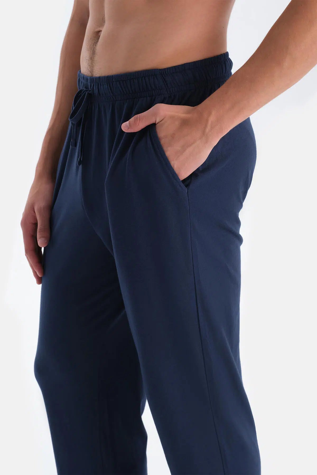 Lacivert Reglan Kol Detaylı Tişört Pantolon Pijama Takımı
