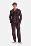 Multicolor Ekose Interlok Gömlek Pijama Takımı