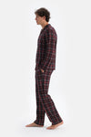 Multicolor Ekose Interlok Gömlek Pijama Takımı