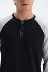 Gri Melanj Erkek Reglan Kol Pijama Takımı