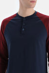 Lacivert Erkek Reglan Kol Pijama Takımı