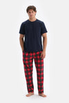 Multicolor Erkek O Yaka Pijama Takımı