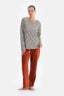 Siyah Kadın Bisiklet Yaka Pijama Üstü
