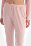 Pembe Kadın Gömlek Pijama Takımı