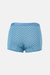 Mavi 3'lü Desenli Micro Modal Boxer