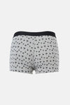 Gri-Siyah 2'li Desenli Pamuk Boxer