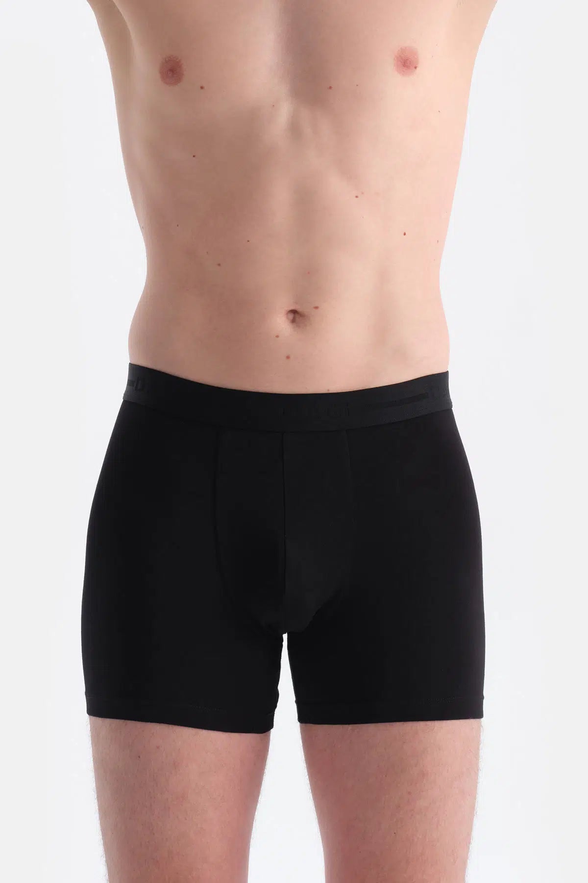 Siyah 5210 Düz Pamuk Boxer